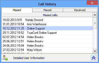 Lịch sử cuộc gọi