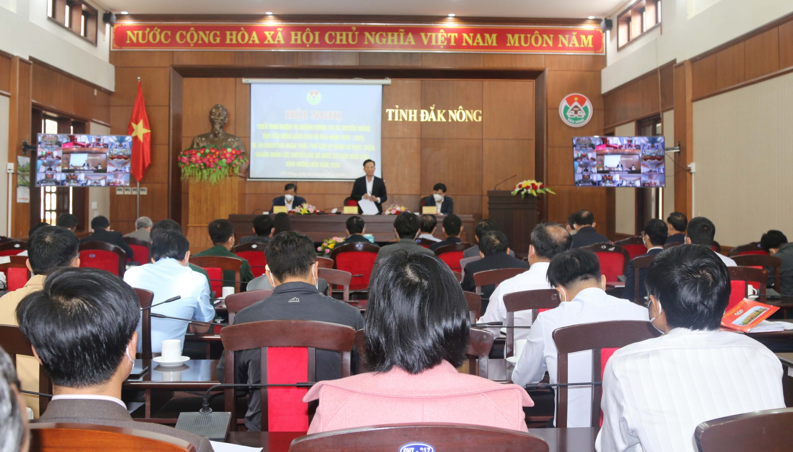 Văn phòng Tỉnh ủy Đăk Nông tổ chức hội nghị trực tuyến 