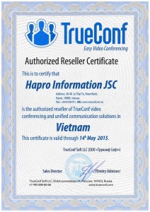 HaproInfo là đại lý chính thức của TrueConf tại Việt Nam
